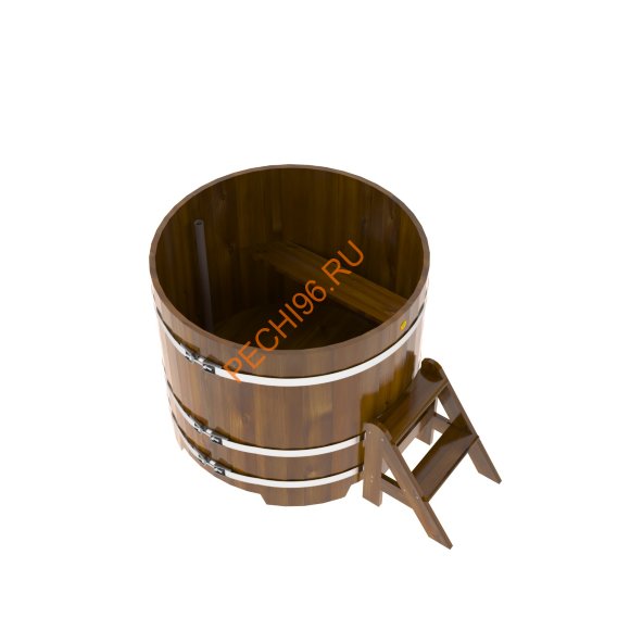 Купель для бани BentWood круглая из морёной лиственницы Рустик, D 1,17м