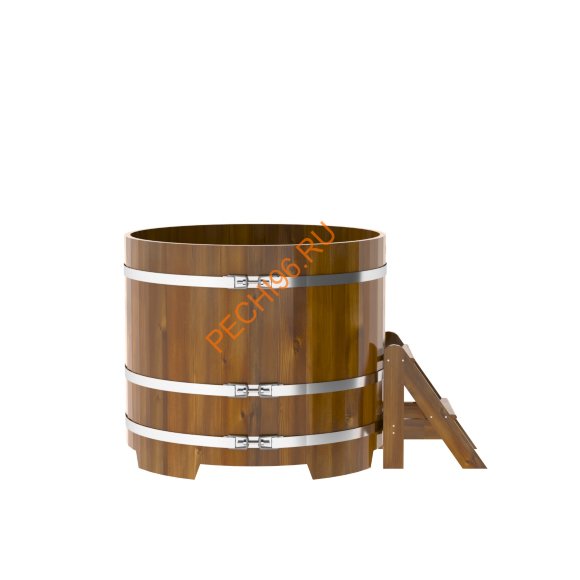 Купель для бани BentWood круглая из морёной лиственницы Рустик, D 1,17м