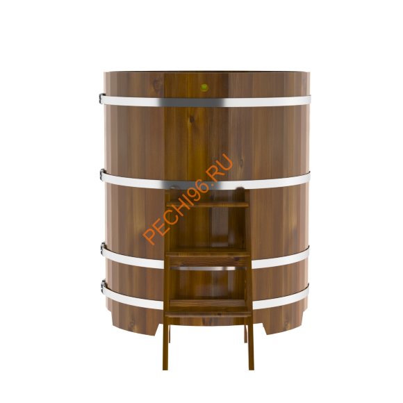 Купель для бани BentWood круглая из морёной лиственницы Рустик, D 1,17м