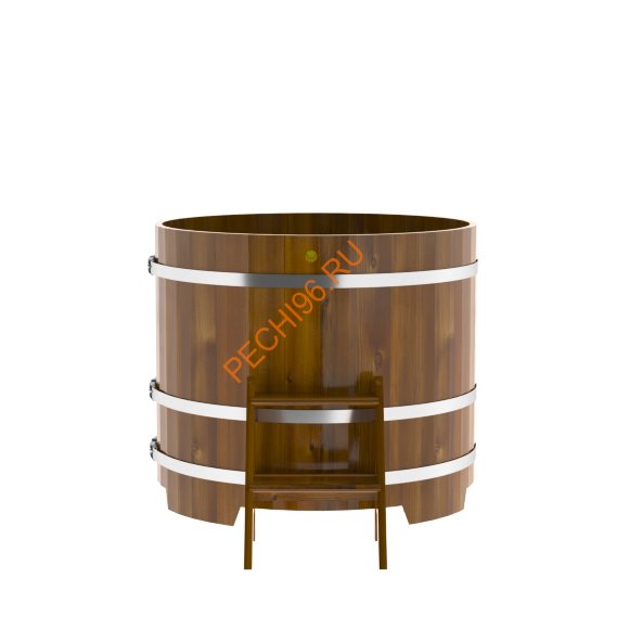 Купель для бани BentWood круглая из морёной лиственницы Рустик, D 1,17м