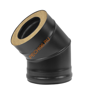 Сэндвич-отвод 45 гр Везувий BLACK (AISI 430/0,5мм) d 200/300 мм