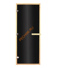 Дверь стеклянная бронза BLACK коробка 1900х700 мм, осина