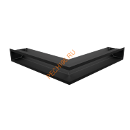 Люфт Kratki NS/90/С угловой черный 560x560 мм