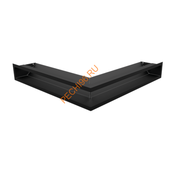 Люфт Kratki NS/90/С угловой черный 560x560 мм