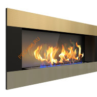 Биокамин ZeFire ELLIOT horizontal 1500 латунный со стемалитом