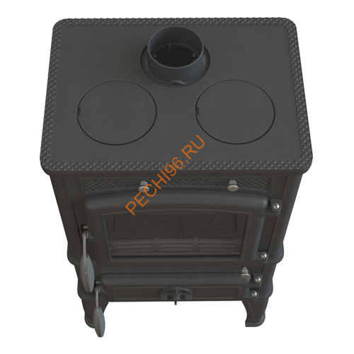 Чугунная печь-камин Fireway Dacha 2 патина с плитой