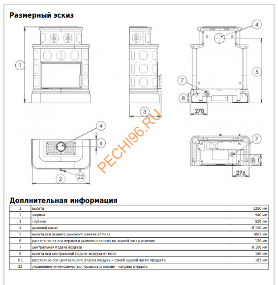 Печь-камин ABX Karelie NI кафельный цоколь вставка стальная