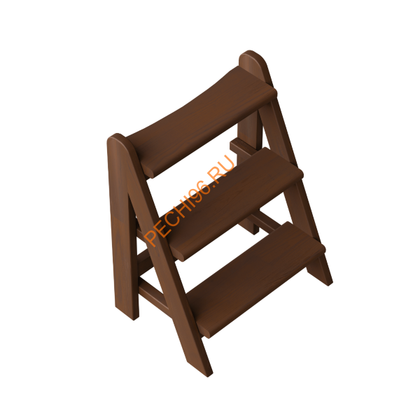 Лестница PolarSPA трехступенчатая термососна темная