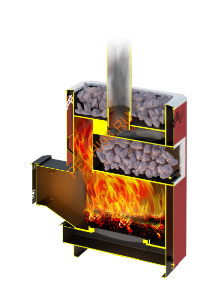Печь банная Теплодар Кузбасс Оптима 20 ТК Панорама