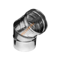 Отвод 135° Феррум, нержавейка AISI 430-0,8 мм, d 120 мм