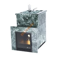 Печь банная ИзиСтим Анапа в кожухе из змеевика с открытым верхом