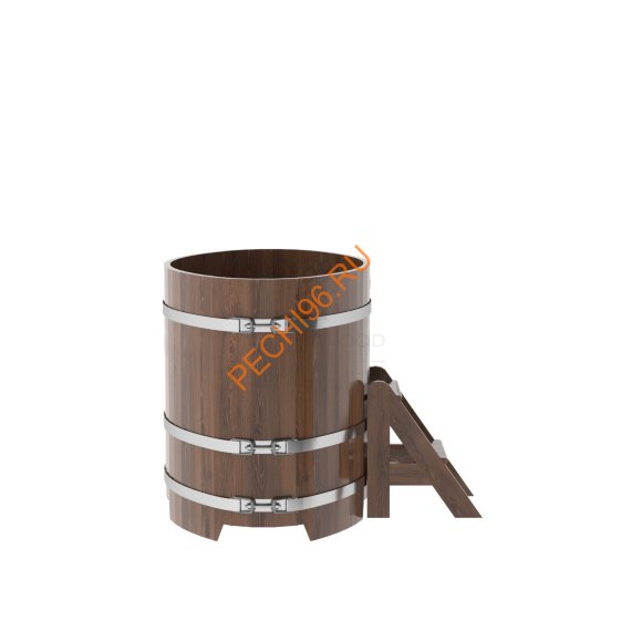 Купель для бани BentWood овальная из мореного дуба Премиум, 0,80х1,42 м