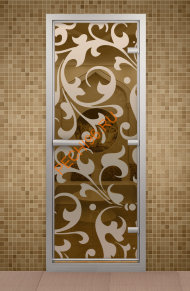 Дверь стеклянная ALDO «Версаль» коробка алюминий с порогом