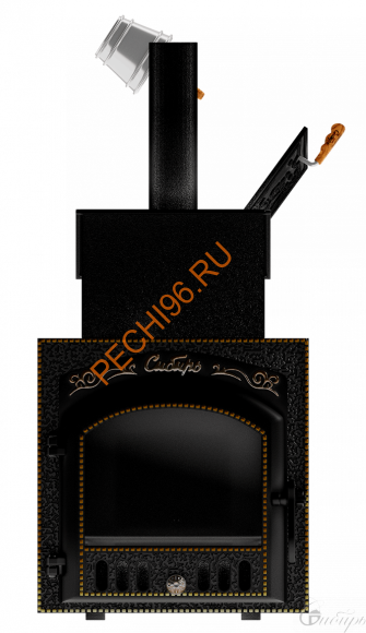 Печь чугунная банная Сибирь-премиум 25 (545х545), ТК 400 мм, ЗК