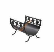 Дровница В68040DK черная, лепесток, высокая