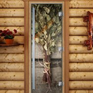 Дверь стеклянная DoorWood «Престиж», 700х1900мм, с фотопечатью «Искусство парения»