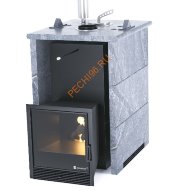 Печь банная ИзиСтим Анапа в трёхстороннем кожухе из талькохлорита