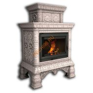 Печь-камин КимрПечь Кострома центральный двухъярусный Белый