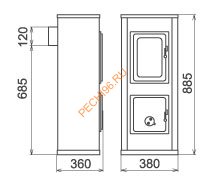 Стальная печь-камин Thorma VERONA белая