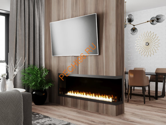 Биокамин Русский огонь Честер 1500 угловой