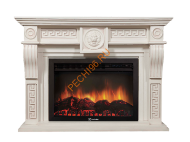 Электрокамин Electrolux Sphere Plus EFP/P-3320RLS с порталом Firelight Vittoriano 30, беленый дуб