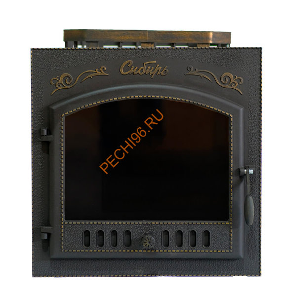 Печь чугунная банная Сибирь 25 (700х700), ТК 400 мм, сетка
