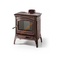 Чугунная печь-камин Hergom Craftsbury, коричневая эмаль