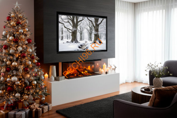 Электрокамин British Fires New Forest 1200 with Deluxe Real logs 1200 мм