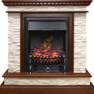 Электрокамин Royal Flame Calgary дуб/сланец белый с очагом Fobos FX