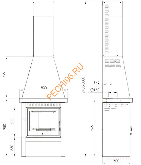 Печь-камин Мета Рейнджер 609 Печь-камин Мета Рейнджер 609