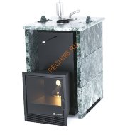 Печь банная ИзиСтим Анапа в трёхстороннем кожухе из змеевика