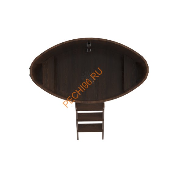 Купель для бани BentWood овальная из мореного дуба Премиум, 0,92х1,66 м