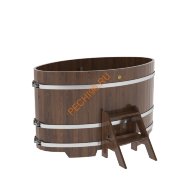 Купель для бани BentWood овальная из мореного дуба Премиум, 0,92х1,66 м