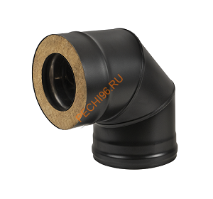 Сэндвич-отвод 90 гр Везувий BLACK (AISI 430/0,5мм) d 150/250 мм Сэндвич-отвод 90 гр Везувий BLACK (AISI 430/0,5мм) d 150/250 мм