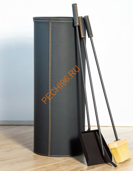 Каминный набор Fire&Wood Ведро Bern, эко-кожа графит