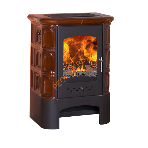 Печь-камин БАВАРИЯ изразец Арка коричневая