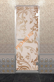 Дверь стеклянная DoorWood Хамам «Венеция» сатин, 2000х800 мм