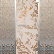 Дверь стеклянная DoorWood Хамам «Венеция» сатин, 2000х800 мм