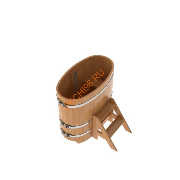 Купель для бани BentWood овальная из лиственницы Премиум, 0,59х1,06 м