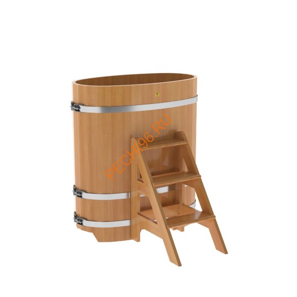 Купель для бани BentWood овальная из лиственницы Премиум, 0,59х1,06 м