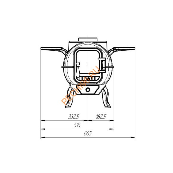 Печь отопительно-варочная ПроМеталл Тайга PRO
