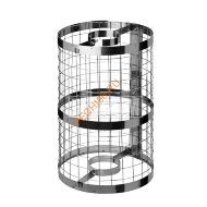 Каменка натрубная Феррум, нержавейка AISI 430-0,5 мм, d 115/200мм, L=0.65м