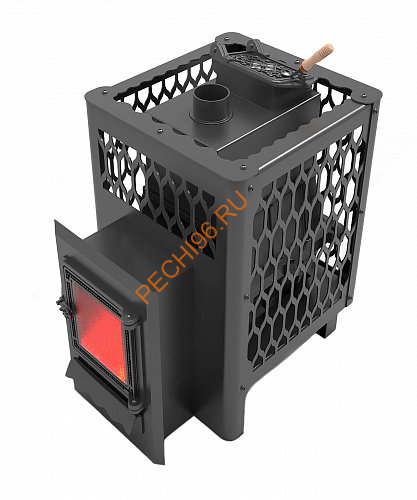 Печь банная чугунная Волга Габион 22 ДТ-4С ЗК с выносной топкой Печь банная чугунная Волга Габион 22 ДТ-4С ЗК с выносной топкой