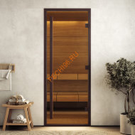 Дверь стеклянная DoorWood Хамам АРТ Wood 47 бронза