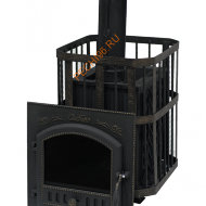 Печь чугунная банная Сибирь 25 (545х545), ТК 400 мм, сетка