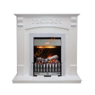 Электрокамин Dimplex Sorrento угловой с очагом Danville Chrome FB2 белый дуб