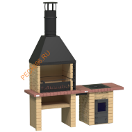 Объединённые печи 2 в 1 с печью под казан Классик