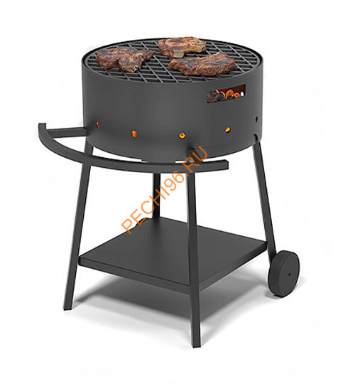 Мангал Везувий Дачник с чугунной решеткой Стейк O 450мм на подставке Мангал Везувий Дачник с чугунной решеткой Стейк O 450мм на подставке