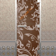 Дверь стеклянная DoorWood Хамам «Венеция» бронза, 1900х700 мм