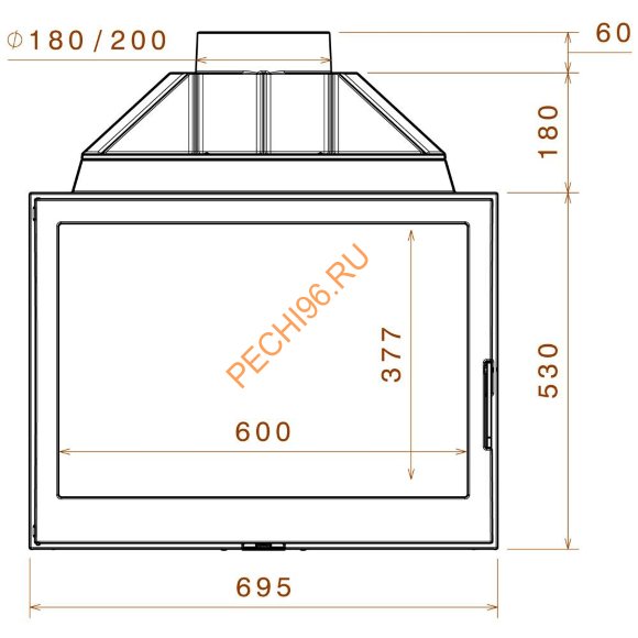 Каминная топка Liseo Castiron LCI 7 GDF